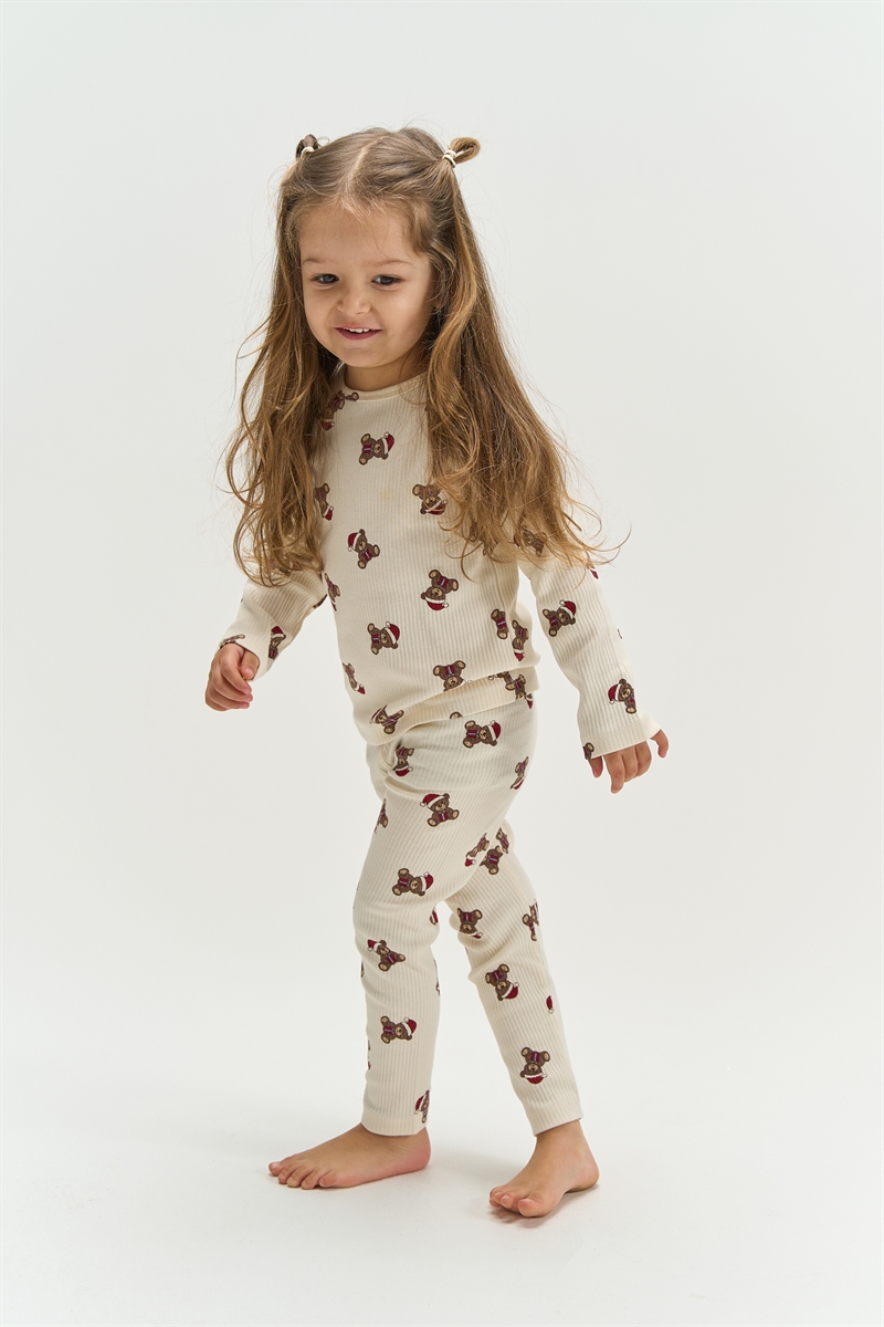 The New Siblings Nattøj Holiday Teddy Rib - Gardenia